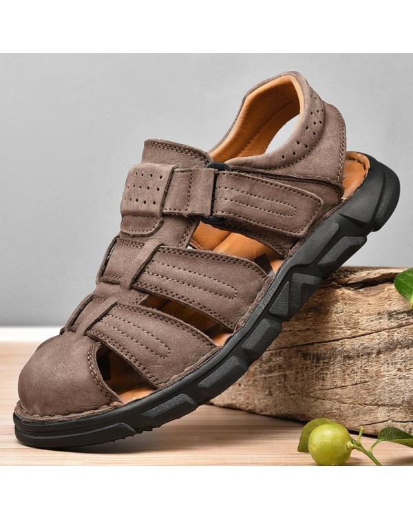 Men's Leather Sandals Casual Beach Shoes 44886618Z