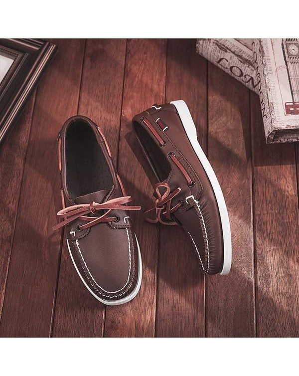 MEN'S LEATHER BOAT SHOES 41603460