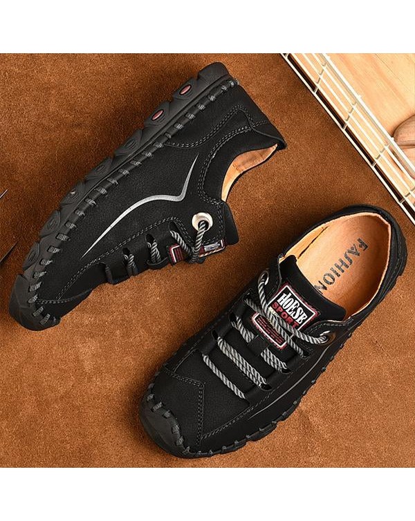 MEN'S CASUAL LACE UP HANDMADE SHOES 26804208M