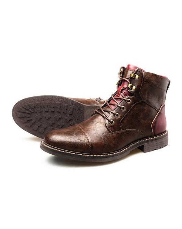 MEN'S PATCHWORK ANKLE BOOTS 27607163W