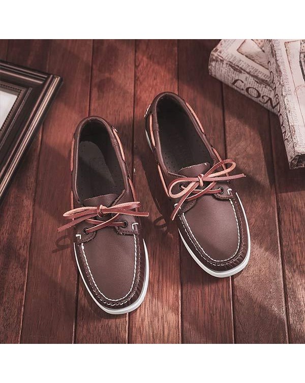 MEN'S LEATHER BOAT SHOES 41603460